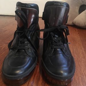 Wedge black Michael Kors sneakers